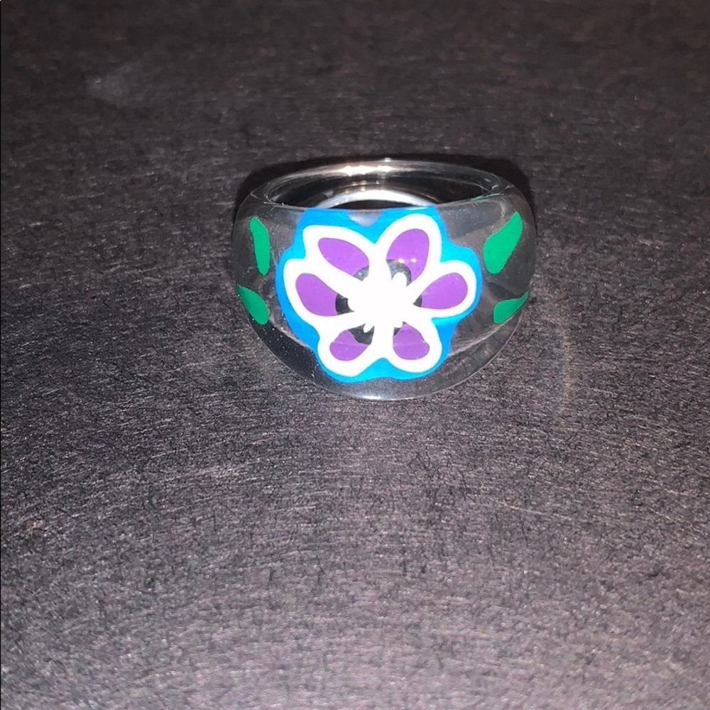 GLASS RINGS — set of 4 - Picture 4 of 5